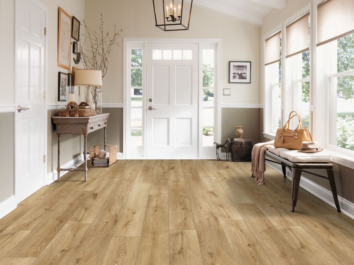 Entry to a home with durable laminate flooring