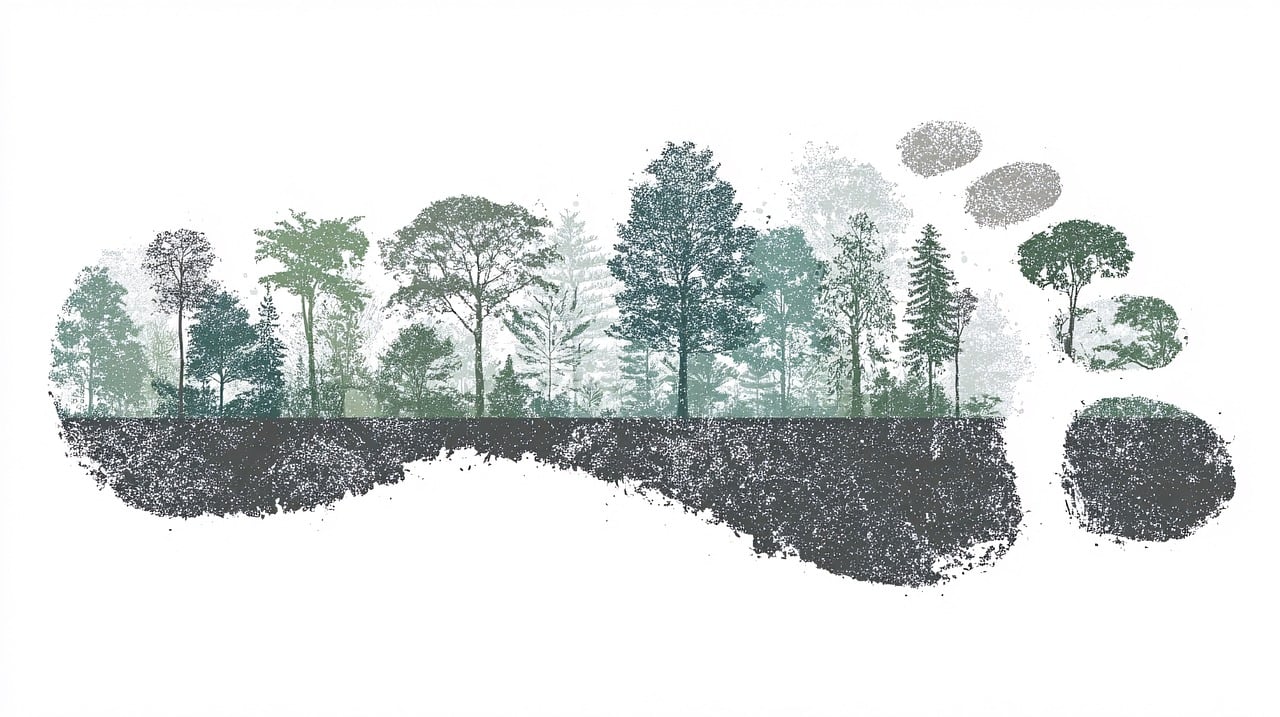 Illustration of a forest to show sustainable wood flooring