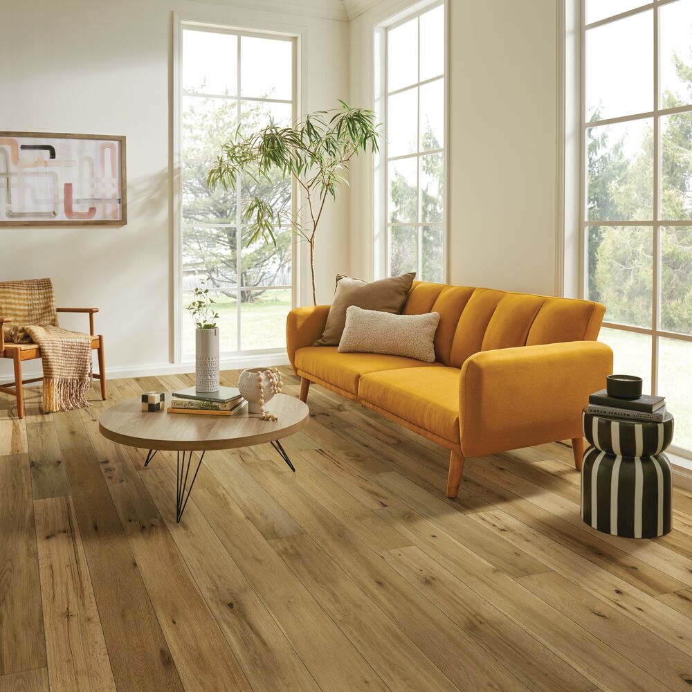Honeyed Gold flooring, shown in a room