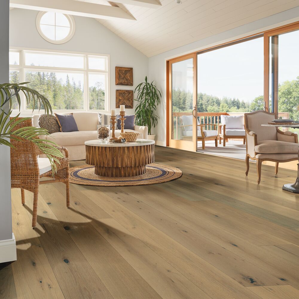 Balmy Breeze flooring, shown in a room