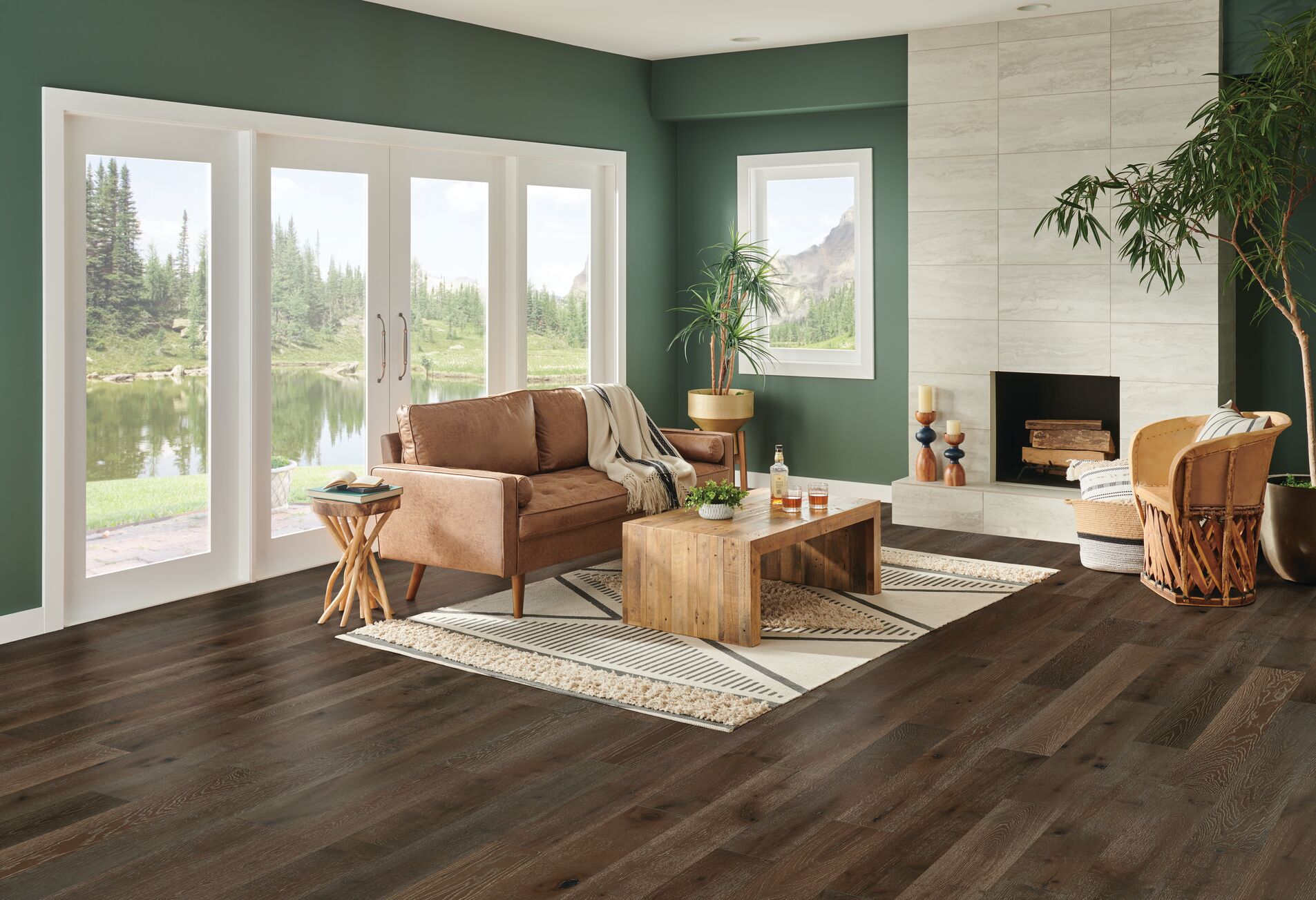 Overlook Timber flooring, shown in a room