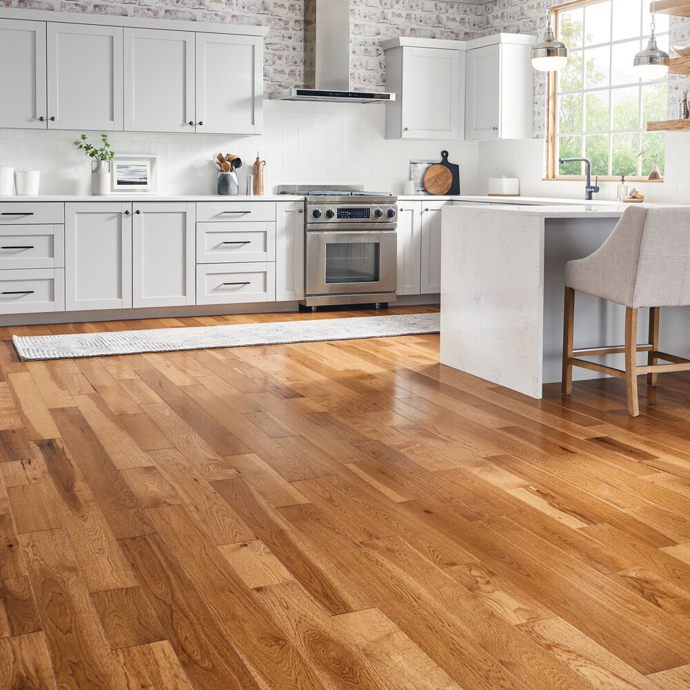 Suede Brown flooring, shown in a room