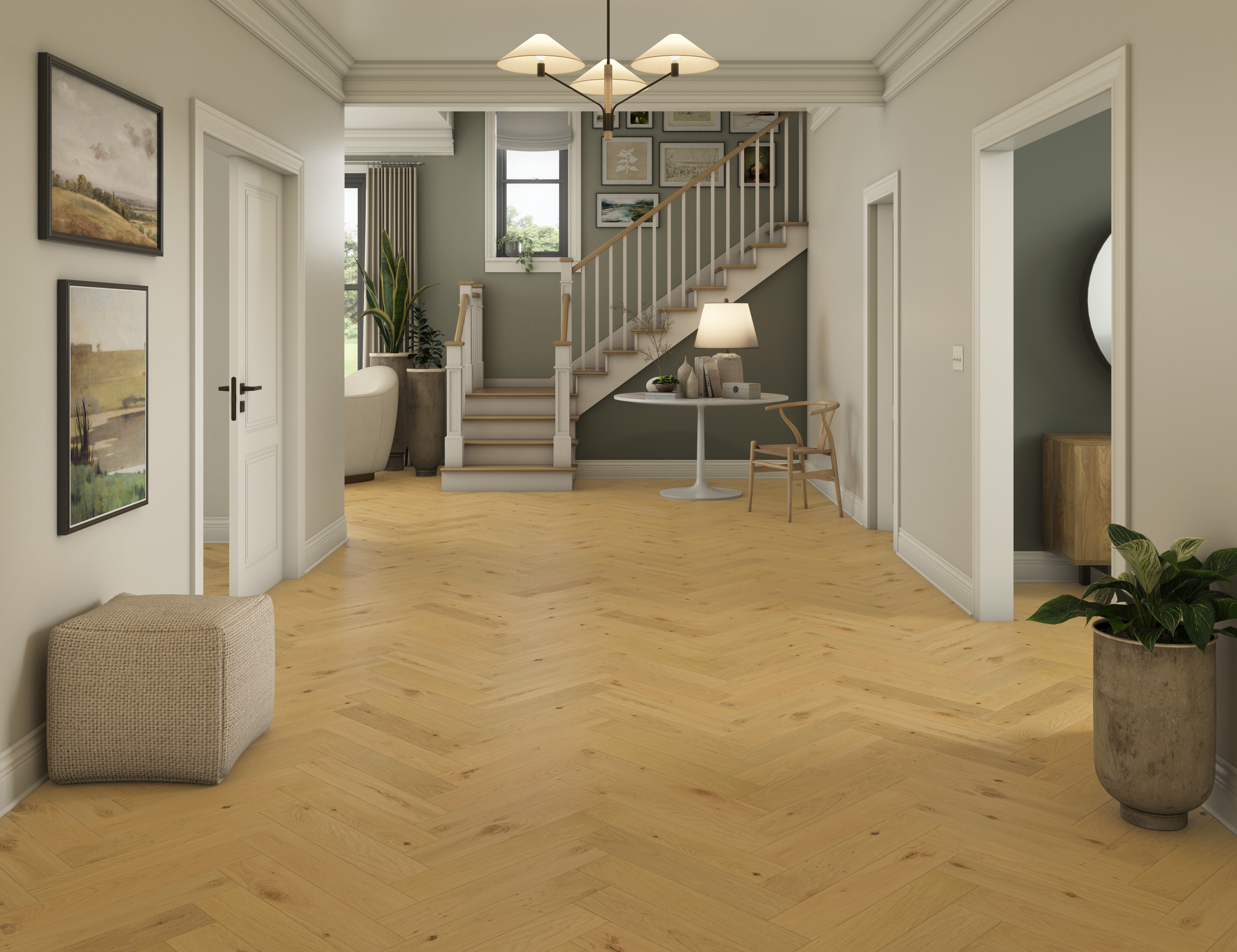 Noble's Way Warm Fork River Herringbone Engineered Hardwood NWEK849W