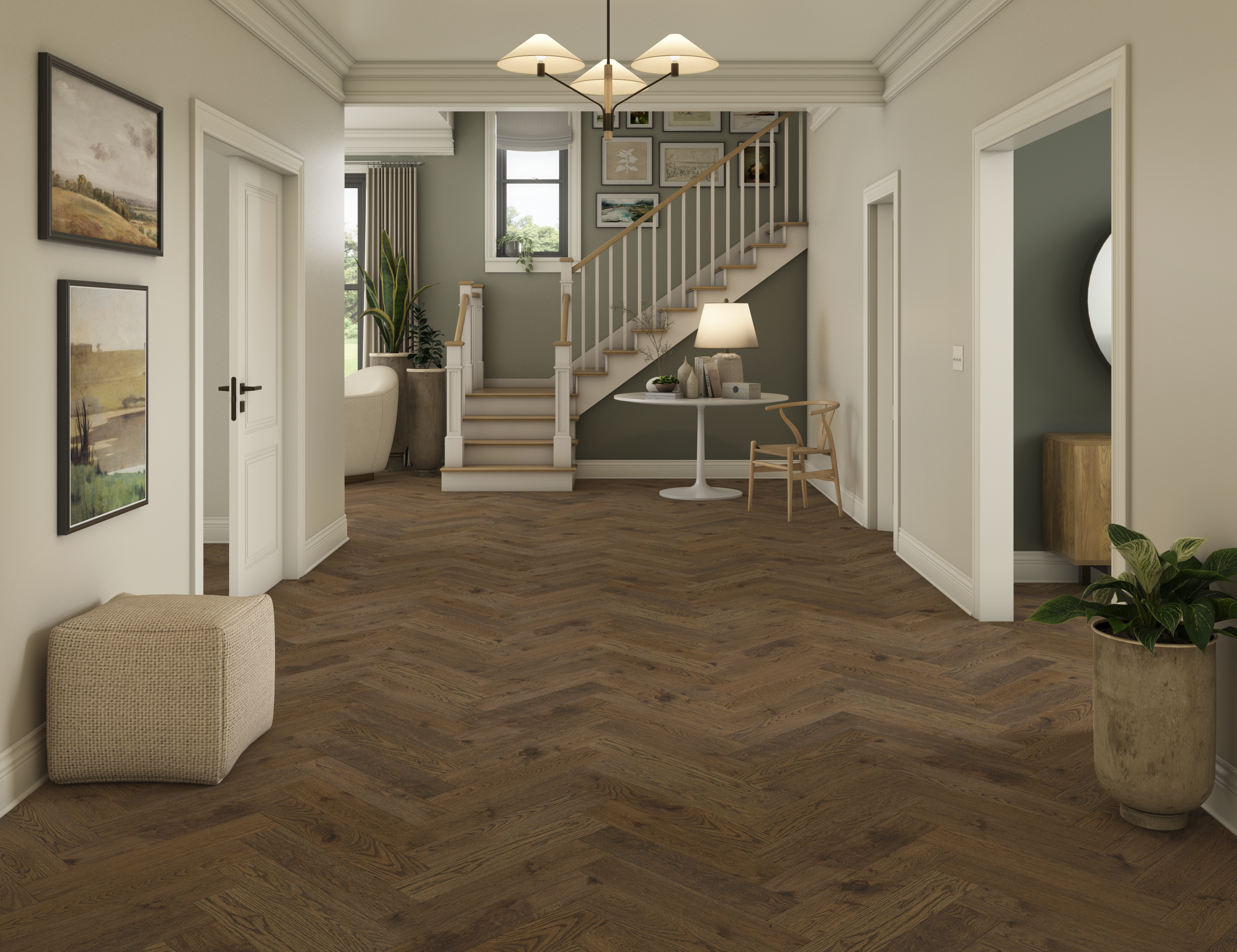 Noble's Way Little Black River Herringbone Engineered Hardwood NWEK869W