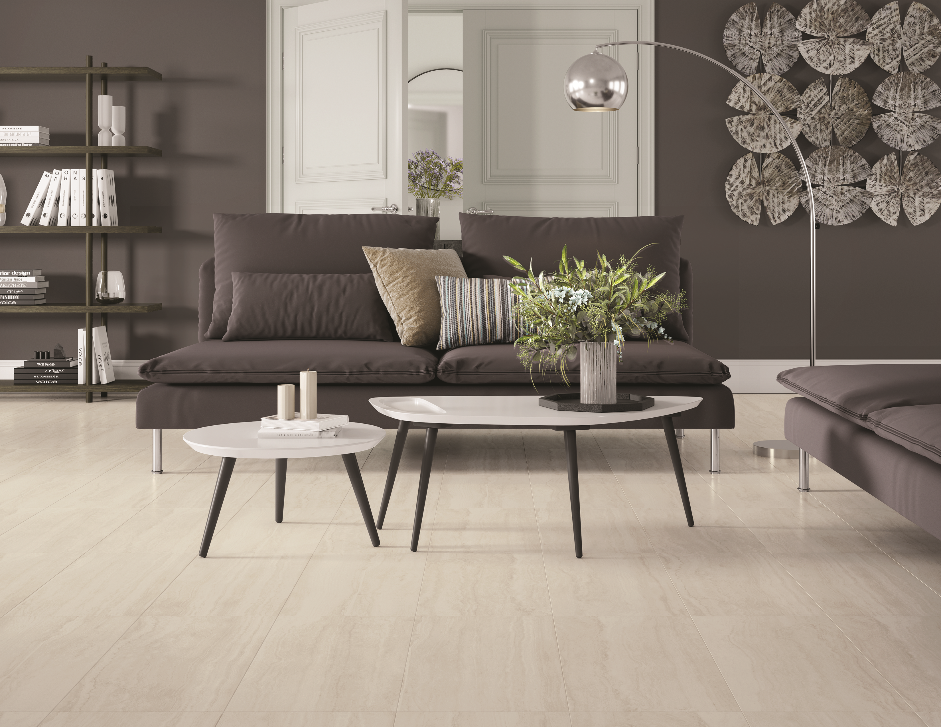 Entrée Travertine Frost Porcelain WB12409