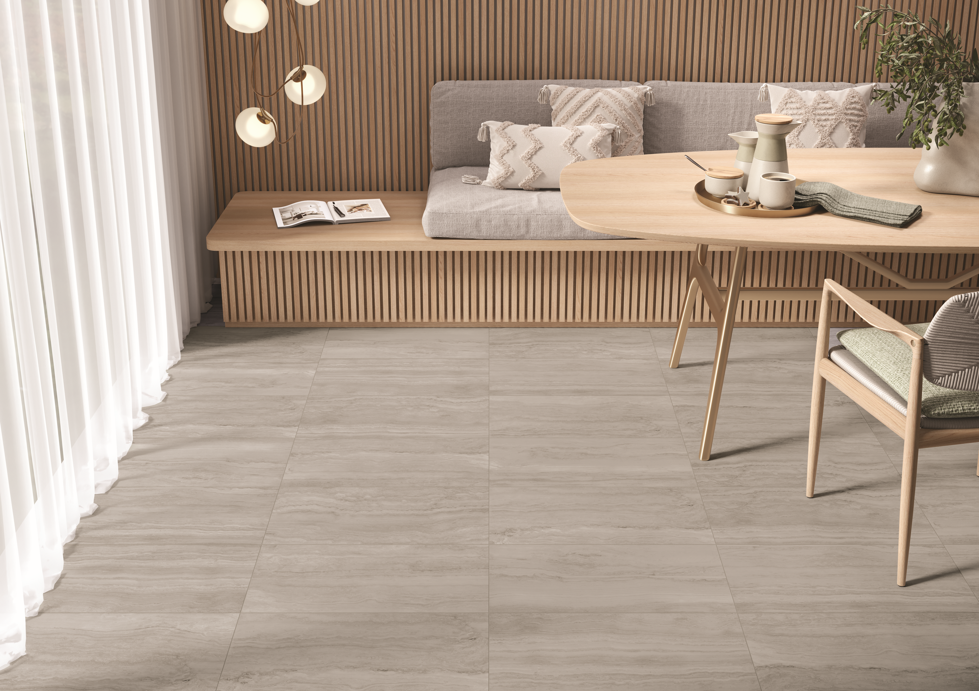 Entrée Travertine Mist Porcelain WB12411